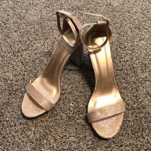 Gold 4 inch heels
